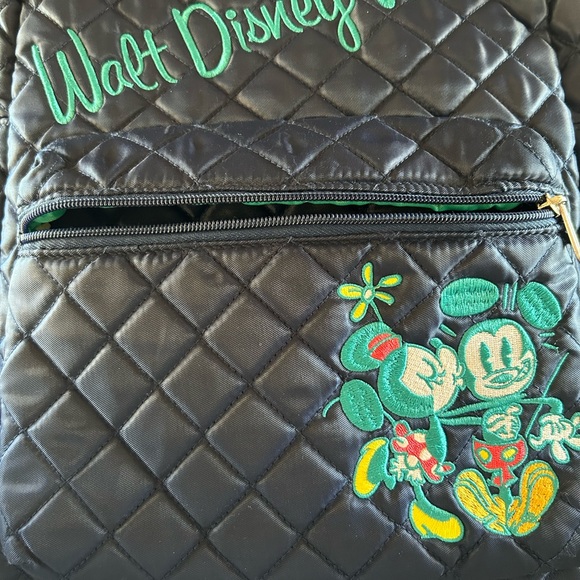 Mickey & Minnie Mouse quilted navy backpack from Walt Disney World - Picture 4 of 6